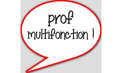 prof multifonction - 10x9cm - Autocollant(sticker)