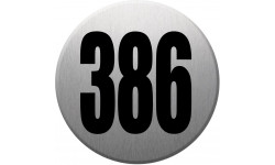 numéroderue386 gris brossé - 10cm - Autocollant(sticker)