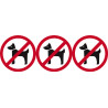 Animaux interdits (3 fois 10cm) - Sticker/autocollant