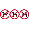 Animaux interdits (3 fois 10cm) - Autocollant(sticker)