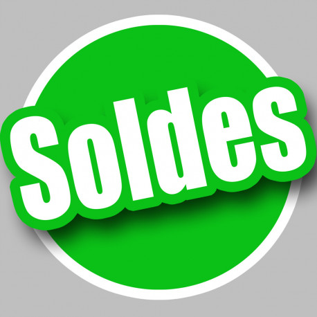 solde VERT - 15cm - Autocollant(sticker)