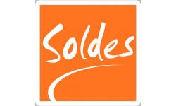 solde Carré Orangé - 15cm - Autocollant(sticker)