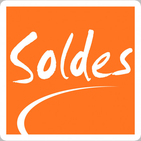 solde Carré Orangé - 15cm - Autocollant(sticker)