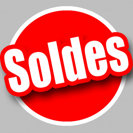 solde Rouge - 10cm - Autocollant(sticker)