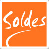 solde Carré Orangé - 10cm - Autocollant(sticker)