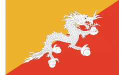 Drapeau Bhutan - 15x10cm - Autocollant(sticker)