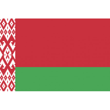 Drapeau Biélorussie - 15x10cm - Autocollant(sticker)