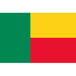 Drapeau Bénin - 19.5x13cm - Sticker/autocollant