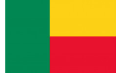 Drapeau Bénin - 19.5x13cm - Autocollant(sticker)