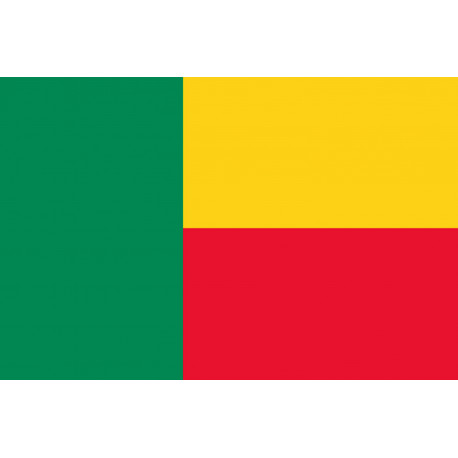 Drapeau Bénin - 19.5x13cm - Autocollant(sticker)