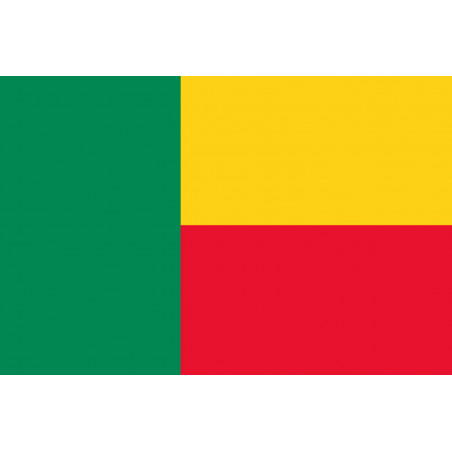 Drapeau Bénin - 19.5x13cm - Autocollant(sticker)