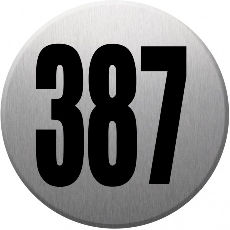 numéroderue387 gris brossé - 10cm - Autocollant(sticker)