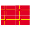 drapeau officiel Normand - 4 stickers - 9.5 x 6.3 cm - Autocollant(sticker)