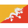 Drapeau Bhutan - 5x3.3cm - Autocollant(sticker)