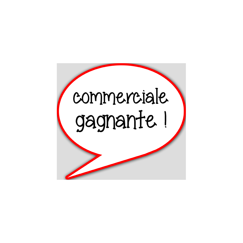 commerciale gagnante - 10x9cm - sticker/autocollant