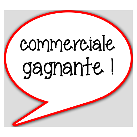 commerciale gagnante - 10x9cm - Autocollant(sticker)