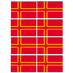 drapeau officiel Normand - 8 stickers - 9.5 x 6.3 cm - Sticker/autocol