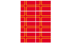 drapeau officiel Normand - 8 stickers - 9.5 x 6.3 cm - Autocollant(sticker)