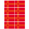 drapeau officiel Normand - 8 stickers - 9.5 x 6.3 cm - Sticker/autocol
