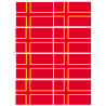 drapeau officiel Normand - 8 stickers - 9.5 x 6.3 cm - Autocollant(sticker)