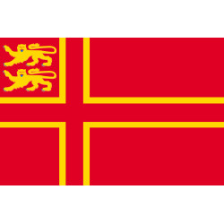 drapeau Normand avec Lions - 1 autocollant 19.5X13 cm - Sticker/autoco