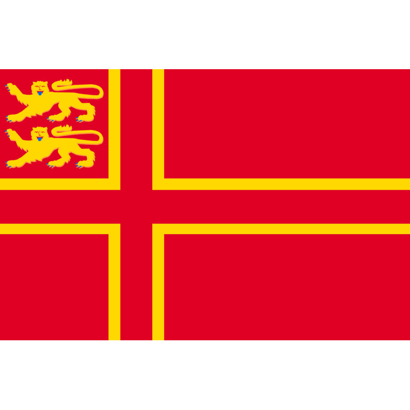 drapeau Normand avec Lions - 1 autocollant 19.5X13 cm - Sticker/autoco