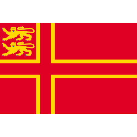drapeau Normand avec Lions - 1 autocollant 15X10cm - Sticker/autocolla