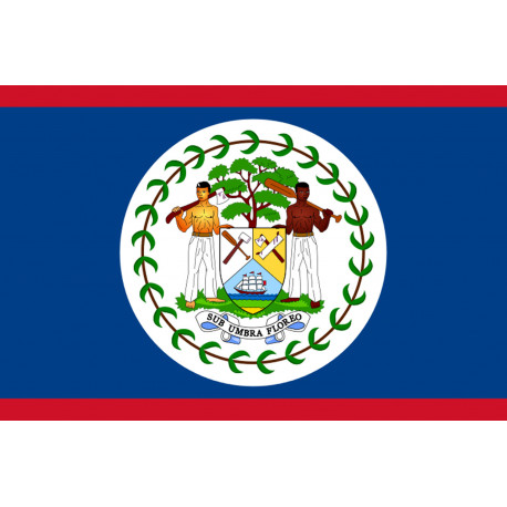 Drapeau Belize - 15x10cm - Autocollant(sticker)