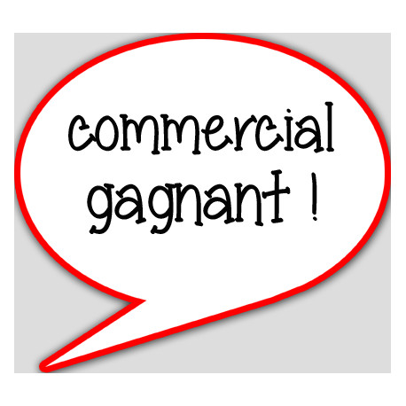 commercial gagnant - 15x13.5cm - Autocollant(sticker)