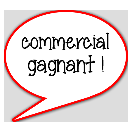 commercial gagnant - 15x13.5cm - Autocollant(sticker)