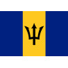Drapeau Barbade - 5x3.3 cm - Sticker/autocollant