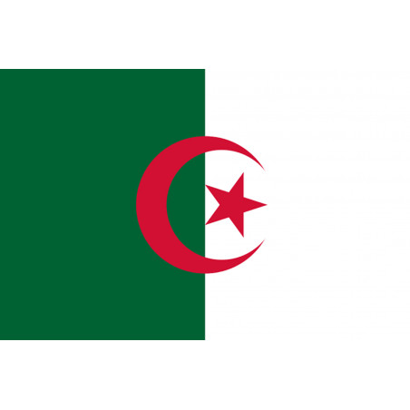 Drapeau Algérie - 15x10cm - Autocollant(sticker)