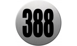 numéroderue388 gris brossé - 10cm - Autocollant(sticker)