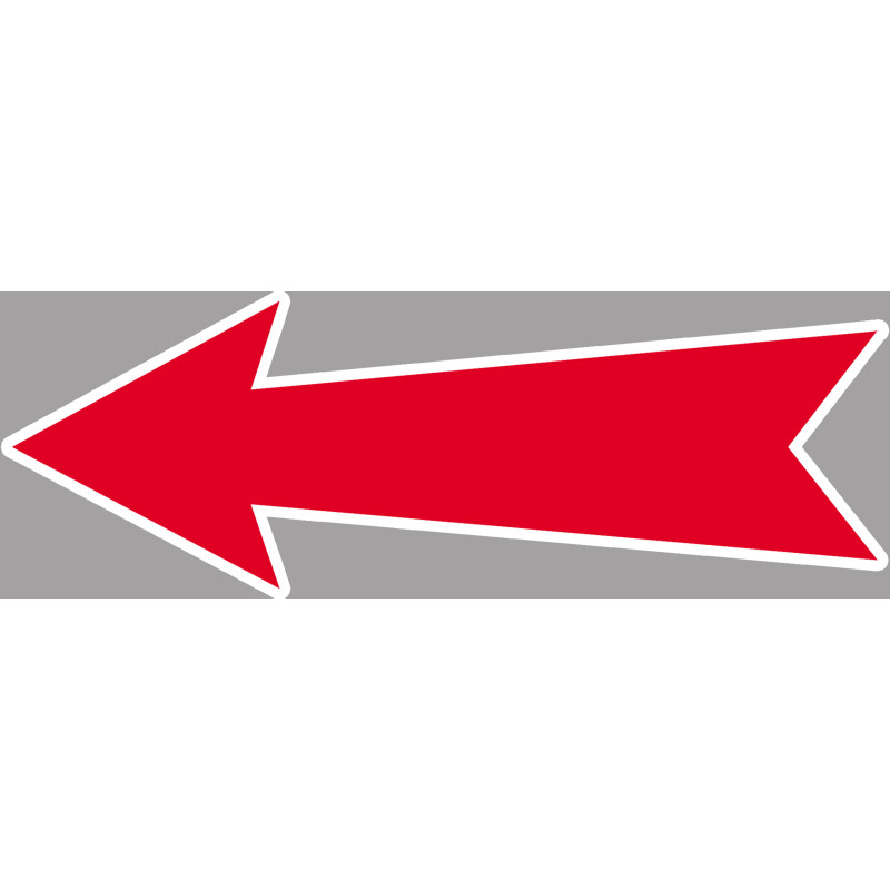 flèche détourée universelle - 29x10cm - Sticker/autocollant