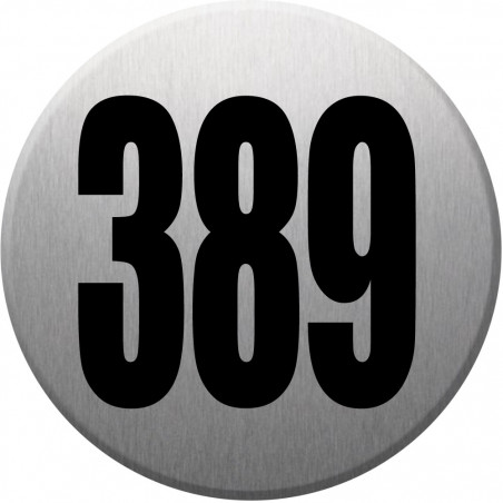 numéroderue389 gris brossé - 10cm - Autocollant(sticker)