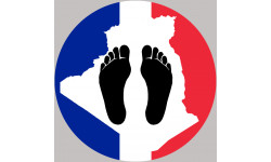 sticker / autocollant : Pieds noirs carte Franco Algérienne - 20cm - Autocollant(sticker)