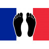 Pieds noirs drapeau Français - 5x3.3cm - Autocollant(sticker)