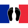 Pieds noirs drapeau Français - 15x10cm - Autocollant(sticker)