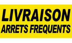 livraison arrêts fréquents jaune - 30x14 cm - Autocollant(sticker)