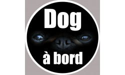 dog à bord - 10cm - Autocollant(sticker)