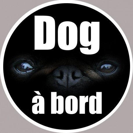 dog à bord - 10cm - Autocollant(sticker)