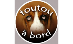 Toutou a bord - 10cm - Autocollant(sticker)