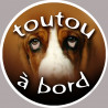 Toutou a bord - 10cm - Autocollant(sticker)