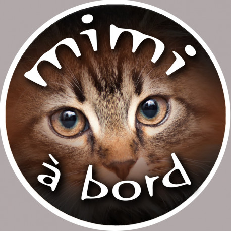 Mimi a bord - 10cm - Autocollant(sticker)