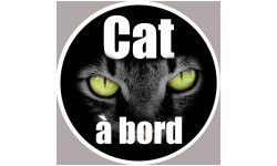 Cat à bord - 10cm - Autocollant(sticker)