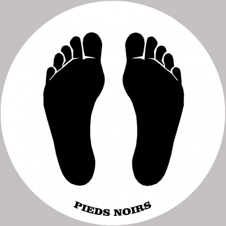 sticker / autocollant : Pieds noirs  - 15cm - Autocollant(sticker)