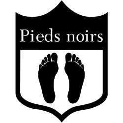 sticker / autocollant : blason Pieds noirs  - 15x11.2cm - Sticker/auto