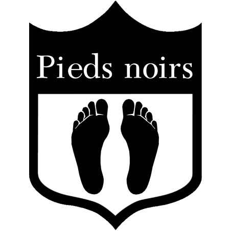 sticker / autocollant : blason Pieds noirs  - 10x7.5cm - Sticker/autoc