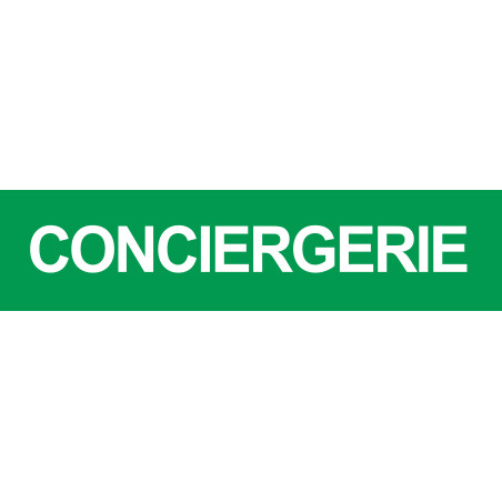 CONCIERGERIE VERT - 29x7cm - Autocollant(sticker)