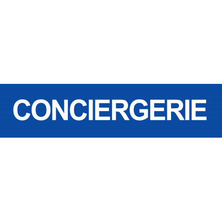 CONCIERGERIE BLEU - 29x7cm - Autocollant(sticker)